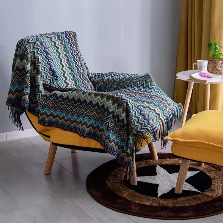 Aztec Geometric Pattern Blanket