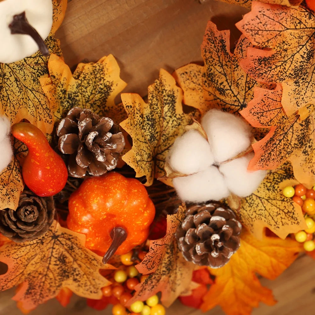 Fall Wreath With Pumpkins