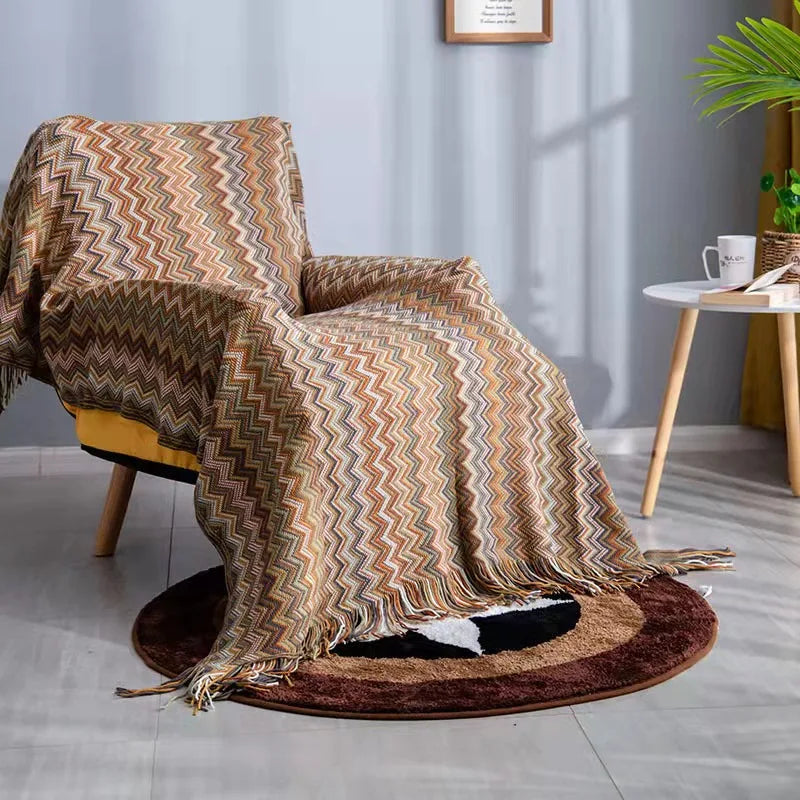 Aztec Geometric Pattern Blanket