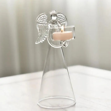 Crystal Glass Angel Candle Holders