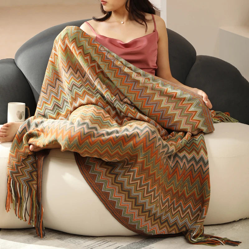 Boho Cotton Throw Blanket