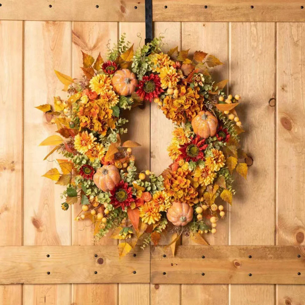 Fall Wreath With Pumpkins