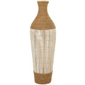 Brown Seagrass Handmade Tall Woven Floor Vase 11