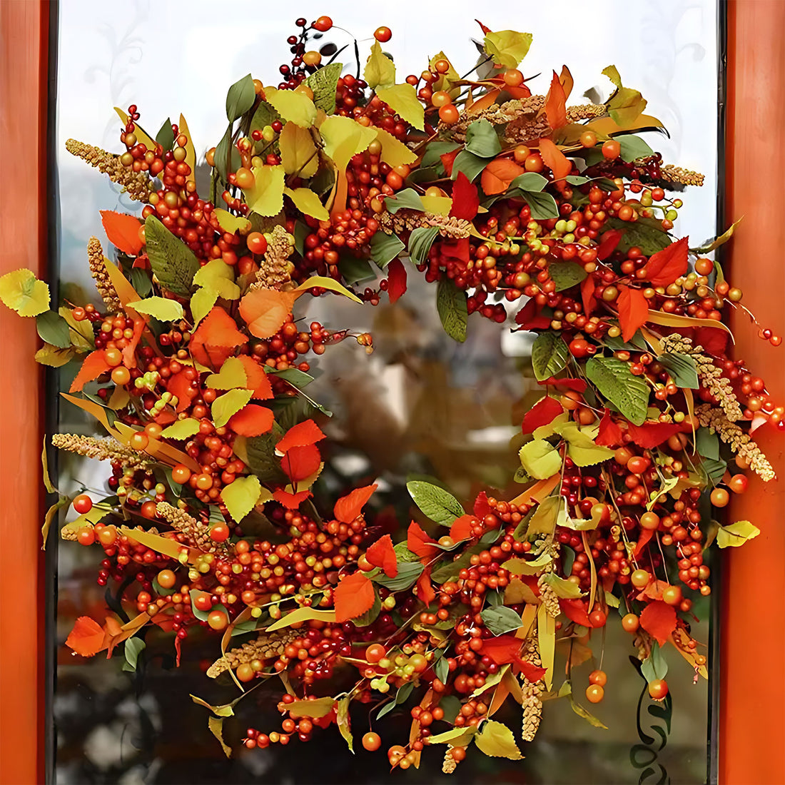 Fall Wreath With Pumpkins